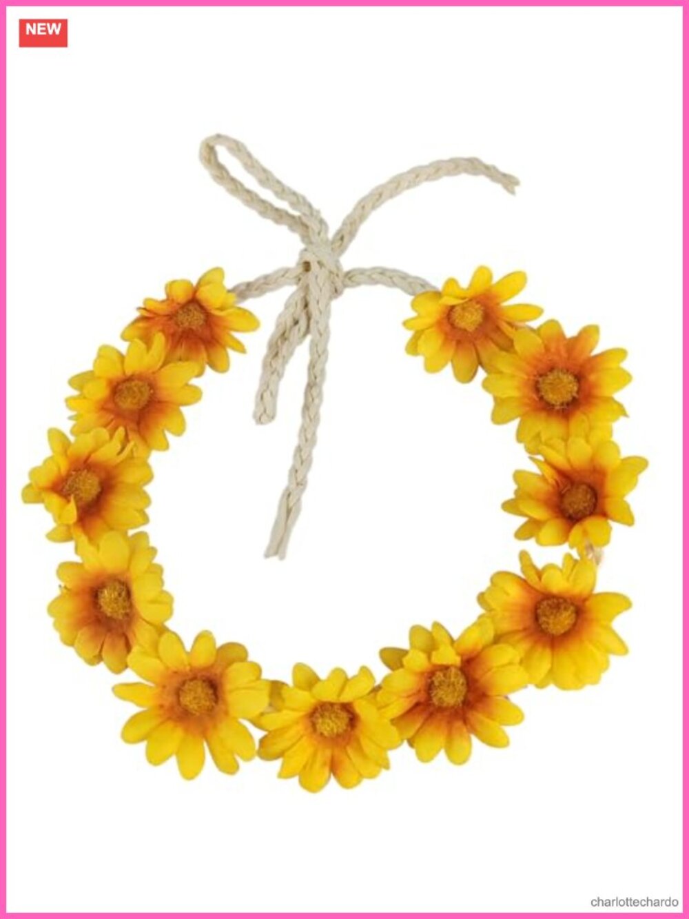 Flower Headband Daisy Crown Hippie Costume Wedding Festival Hair Accessory